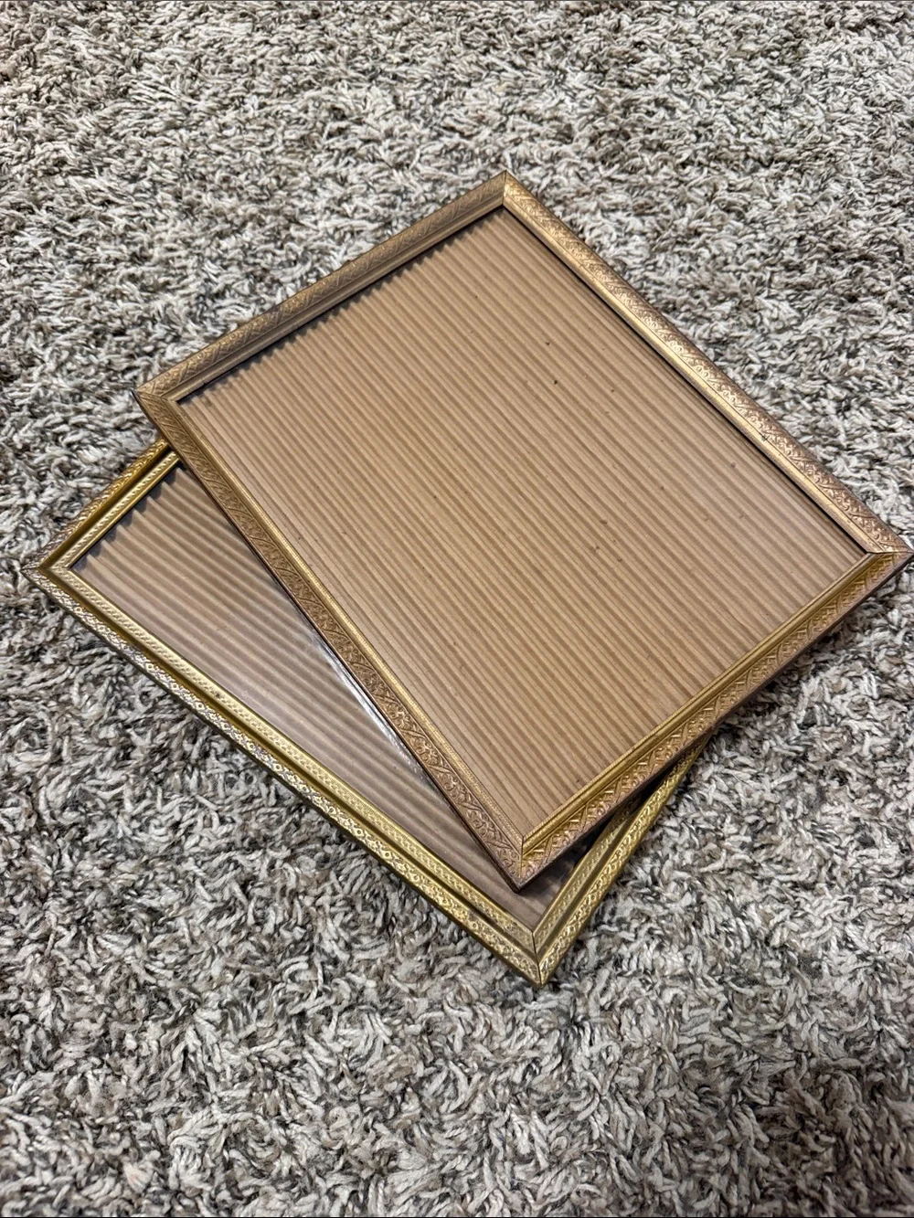 ANTIQUE 8x10 Gold Decorative Picture Frame - Set of 2